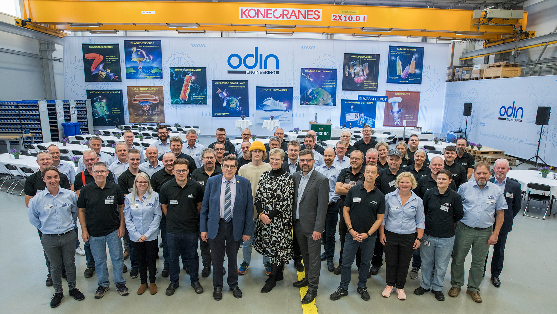Odin engineering team i produktionshal